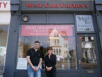 Mihai & Helen from West End Barbers, Heene Road, Worthing.
