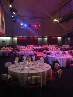 The Worthing Pavillion ready for the awards.