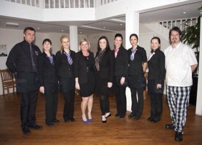 The Fish Factory team, along with Melanie and Chelsea.