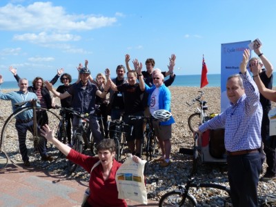 Launch of the Cycle Friendly Business Scheme on Worthing Beach